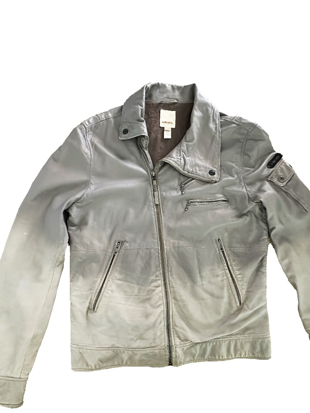 Diesel Men's Ombre Lambskin Leather Jacket – XXL – Very Soft leather.